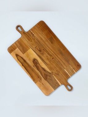 Hearth & Hand Large Double Handle Wood Serving Board in Dark Wood Tone NWT